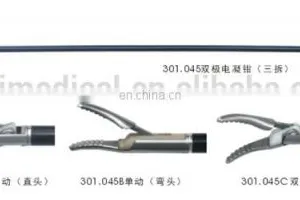 Double Action 5mm Laparoscopic Insulated Curved Bipolar Forceps With Cable thumbnail-4