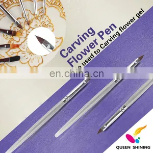 Queen Shining Nail Art Tools & Carving Flower Top Pen thumbnail-2