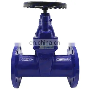 Bundor Resilient Seat Gate Valve Flanged Ends Dn100 Pn16 Handwheel Non Ring Stem Soft Seal Gate Valve thumbnail-1