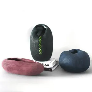 Outdoors Combined Type Imitation Stones Drawing Ceramic Plant Pot,Flower Pot Decoarion thumbnail-1