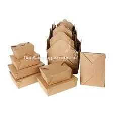 Brown to go Boxes Leak Proof Lunch Boxes Chinese Takeout Boxes Microwavable Recyclable Paper Cardboard Packing Grease Resistant Restaurant Containers Recyclable thumbnail-1