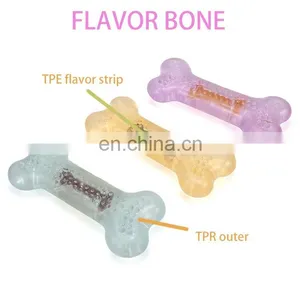 Dog Bone With 5 Flavors Grind Teeth Bone Toy,peanut Butter Spreadable and Durable Toy thumbnail-3