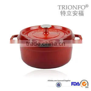 Hot Sale Trionfo Cast Iron Red Casserole Enamel Pot thumbnail-1