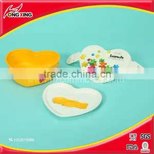 Heart Shaped Plastic Tiffin Lunch Box / Bento Box for Children thumbnail-4