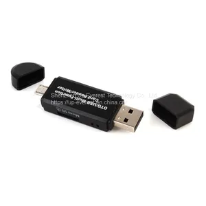 USB 2.0+MICRO USB Interface SD+MICRO SD Memory OTG Card Reader for Laptop Computer thumbnail-2