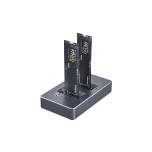 Offline Cloning Portable Aluminum Dual Slot M.2 SSD Enclosure thumbnail-1