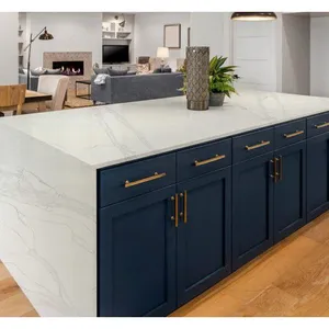Code：3015，Calacatta Artificial Stone Quartz Slab Kitchen Countertops thumbnail-3