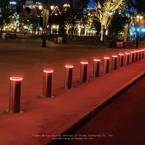 Outdoor Private Area Residential Traffic Home Use Stainless Steel Wireless Driveway Barrier Security Defensive Automatic Electric Mechanical Bollard thumbnail-5