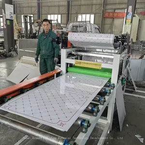 Small Scale Gypsum Board Lamination Machine 600*600 Gypsum Ceiling Tiles Making Machine thumbnail-1