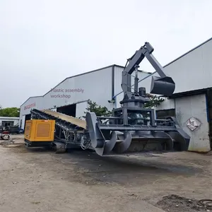 Automatic Feeding Machine for Open-air Sand Yard, Wireless Remote-controlled Reclaimer, Crawler-mounted Slag Scraper thumbnail-5