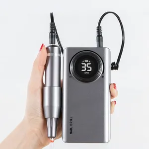 UV-201 35000RPM Ergonomic Rechargeable Nail Drill With Power Bank & Digital Display thumbnail-3