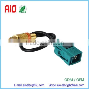 Straight RF Coaxial Assembly CustomizablNeutral Coding Fakra Jack "Z" Straight to RCA Jack Adapter Cable thumbnail-1