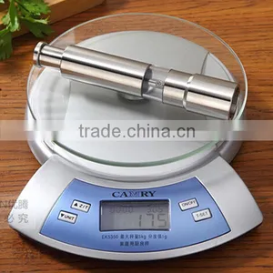 Set of 2 Stainless Steel Spring Action Press Type Salt and Pepper Mills Grinders thumbnail-4