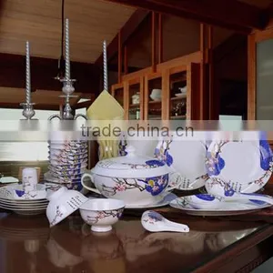 56 Pcs Hexagon Ceramic Flat Dinner Plate thumbnail-1