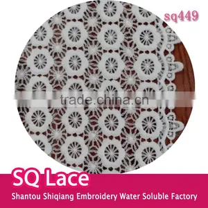 Wholesale Polyester Lace Fabric Embroidery Milk Silk Full Lace Design for Garment Accessory thumbnail-1