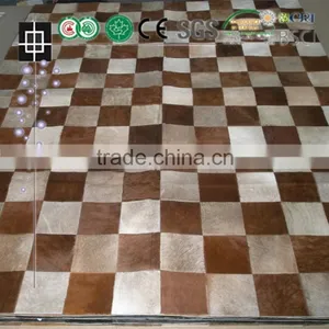 Hotel Room Cowhide Patchwork Rugs Flooring Material Carpet thumbnail-3