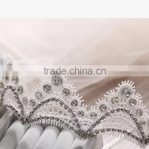 The Bride Headdress Lace Manual Diamond Wedding Hair Soft Crown thumbnail-2