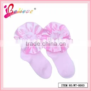 Hot Selling Spring Socks Baby Products Wholesale Soft Thermal Baby Socks With Ribbon (WT-0003) thumbnail-1