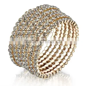 Equisite Crystal Bangle 14g Gold Mood Bracelet thumbnail-1