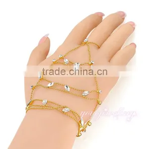New Launched Indian Hand Palm Slave Bracelet With Rings thumbnail-1