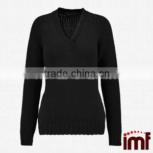 2016 New Design Lady Cashmere Sweater V Neck Sweater Pullover Sweater thumbnail-1