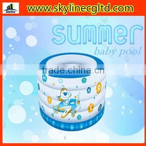 5 Circles Round Plastic Inflatable Swimming Pool Baby Pool, 3 Colors for Choice thumbnail-1