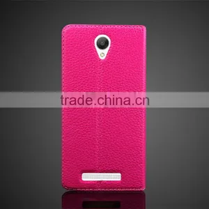 Simple Series Genuine Leather Case Flid Cover Case For Xiaomi Red Mi Note 2 Flid CASE With Six Colors MT-4375 thumbnail-1