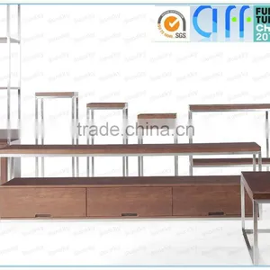Good Quality Low Price Beautiful Walnut Wooden tv Stand SK1201F thumbnail-3