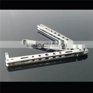 Hot Cheapest Practice Butterfly Muti Functional Metal Balisong Trainer Training Knife Tool Free Shipping thumbnail-2
