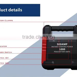 2015 New Arrival 12V 24v Jump Starter Carku Epower-40 24000mAh Diesel Jump Starter 500A/1000A Emergency Car Jump Starter 24V thumbnail-2