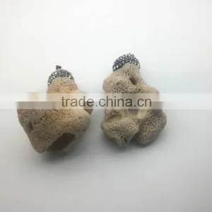 Wholesale Charm Fossilized Coral Rhinestone Pendant for Accessories thumbnail-1