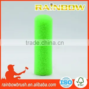 4" Green Mini Foam Paint Roller Sleeves thumbnail-1