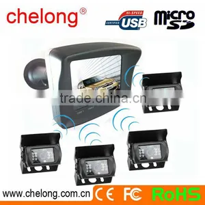 12M Long Range Support Max 4 Wireless Camera Bus Wireless Backup Camera System Dashboard Car Monitor thumbnail-1