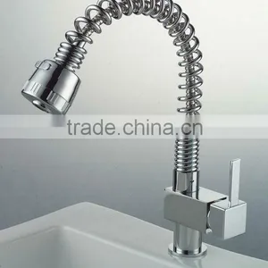 Round Spring Pull Out Kitchen Faucets Mixer QH0781 thumbnail-1