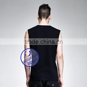 Custom Made 100% Polyester Mens Printed Stringer Tank Top thumbnail-4