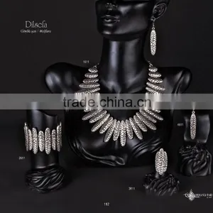 Ring Earring Bracelet Necklace Authentic Turkish Jewelery Set Made in Turkey thumbnail-5
