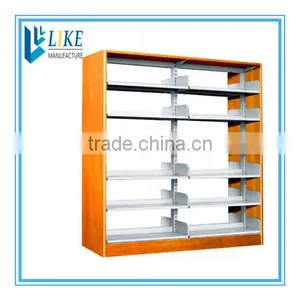 Wooden Lateral Plate Single -column Double-side Bookshelf thumbnail-1