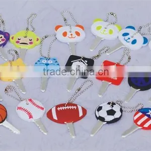 Sef of 2 Lovely Smile Face PVC Portable Key Cover, Key Cap, Key Tag thumbnail-6