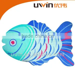 Fish Animal Shape Printed Pvc Foam Fabric Anti-slip Blue Bath Mat thumbnail-1