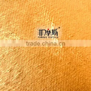 Yellow Plush Velvet Fabric thumbnail-1