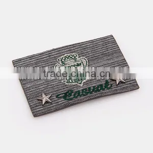 Branded Leather Patch Jeans Leather Patch With Metal thumbnail-4