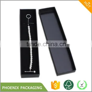 Fancy Black Kraft Paper Box Jewelry Necklace Ring Bracelet Gift Box Packaging thumbnail-4