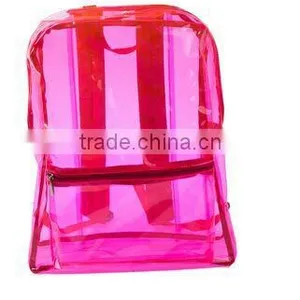 2015 OEM Packbag Transparent High Quality PVC School Bag Hot Sale thumbnail-4