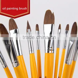 Nylon Hair Artist Paint Brush Set Watercolor Acrylic Oil Painting Art Painting Brush Handle Brush Oil Acrylic Brush thumbnail-1