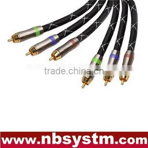 Assenbly Type RGB Component Cable 3xRCA Plug to 3xRCA Plug Red/Blue/Green thumbnail-1