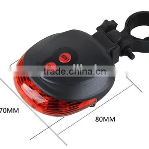 5 Led +2 Laser Tail Light Waterproof Cycling Safety Bicycle Rear Lamp Warning Bike Laser Tail Light thumbnail-1
