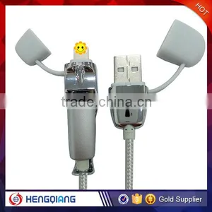 2 in 1 USB Cable for Iphone,for Samsung 2 in 1 USB Cable, Metal PET 2 in 1 Data Cable thumbnail-1