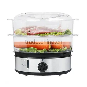 Home 3-layer Stainless Steel Electric Steamer XJ-10102 thumbnail-2