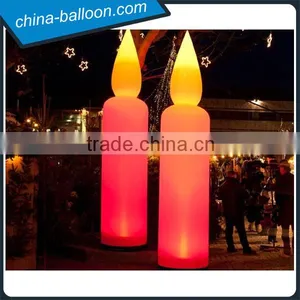 Inflatable Lighting Candle / Attractive Candle Shape Inflatable Cone for Outdoor Decoration thumbnail-1