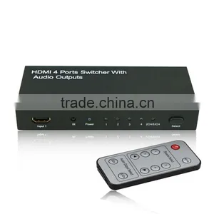 HDMI Switcher 4 Input 1 Output With Audio Support 3D Coaxial Toslink Stereo 3.5mm Audio thumbnail-2